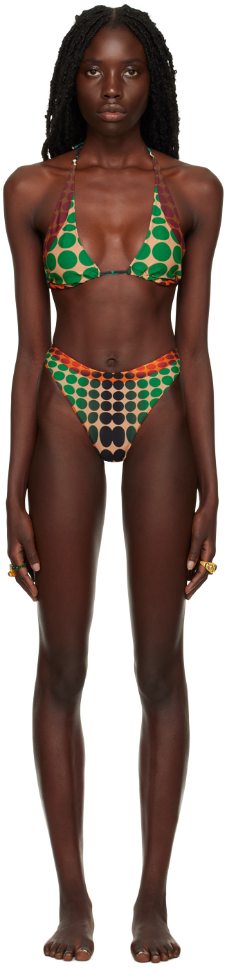 SSENSE Women Sport & Swimwear Swimwear Bikinis High Waisted Bikinis SSENSE Exclusive Multicolor Kaz & Rio Bikini 