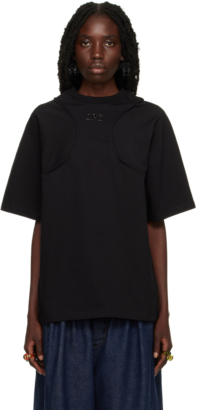 Jean Paul Gaultier: Black Cyber Armhole T-Shirt | SSENSE