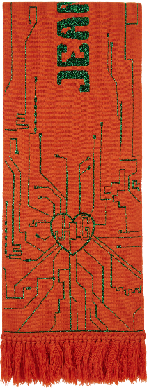 Jean Paul Gaultier: Cyberコレクション オレンジ マフラー | SSENSE 日本