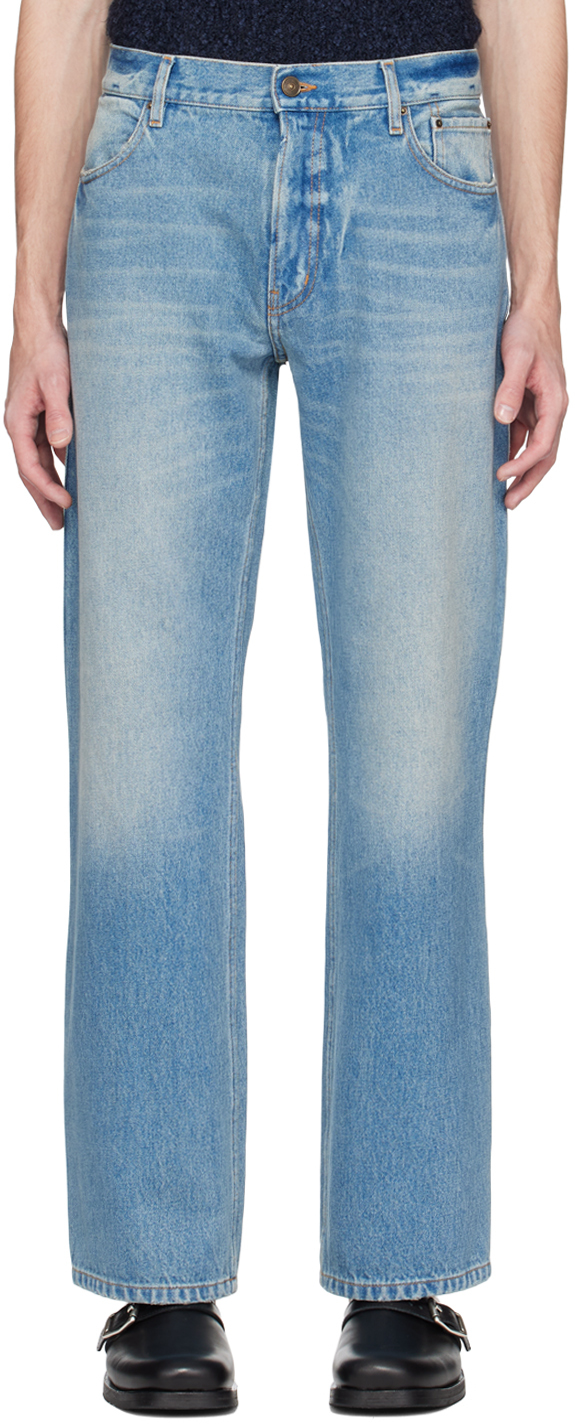 Gauchère Blue Stone Washed Jeans In 1223 Blue Stone Blea
