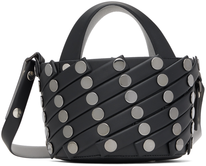 Black Sparkle Spiral Grid Bag