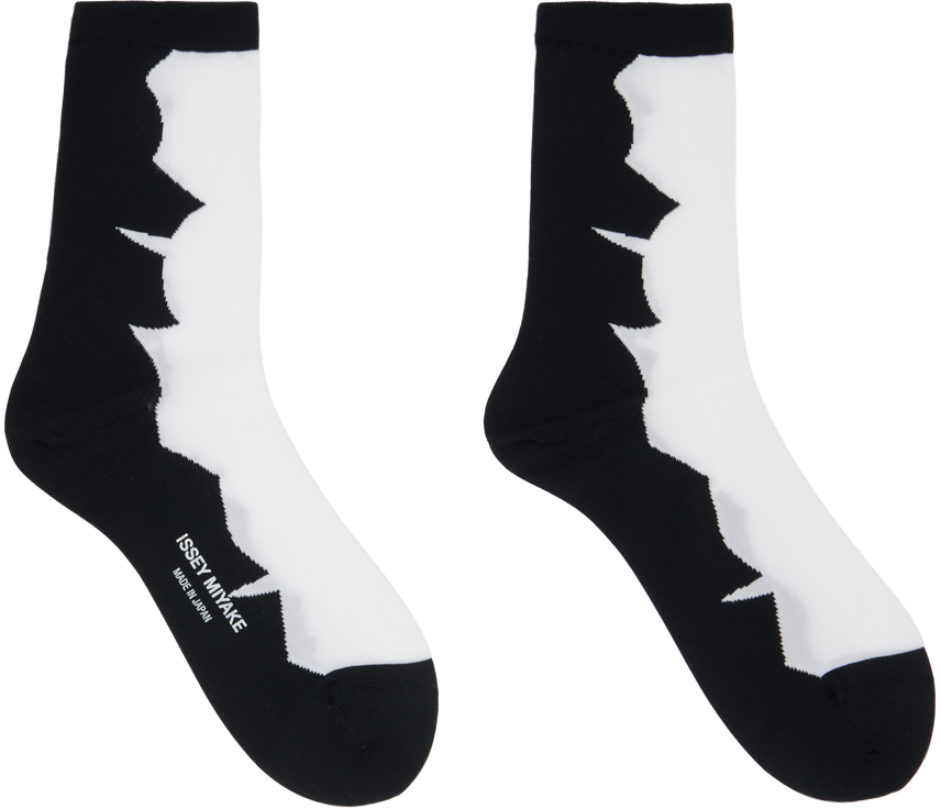 Issey Miyake Black & White Ruck Socks