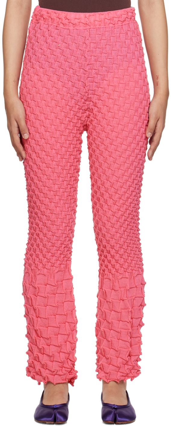 Issey Miyake Pink Shell Lounge Pants In 22 Pink