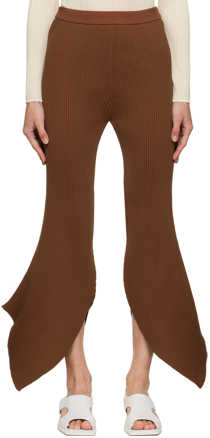 Issey Miyake Brown Fluidity Arc Trousers