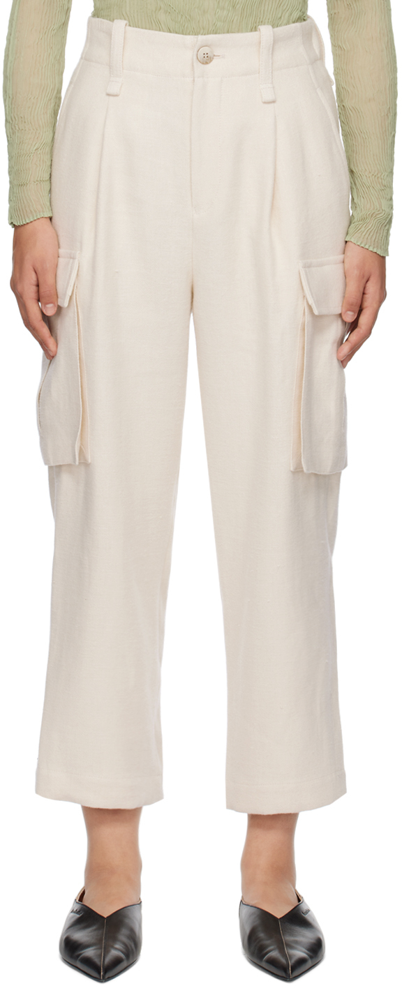 Issey Miyake Off-White Warm Trousers