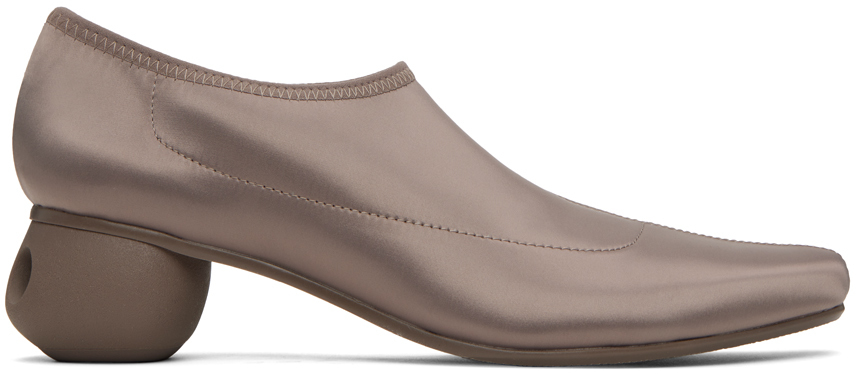 Issey Miyake Taupe United Nude Edition Carve Pumps In Graige