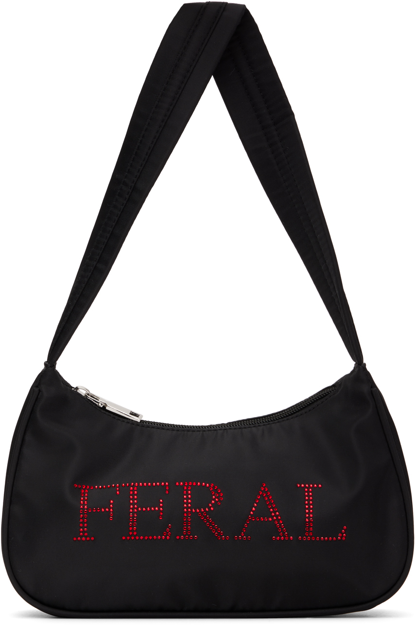 Praying Ssense Exclusive Black 'feral' Bag In Black/red