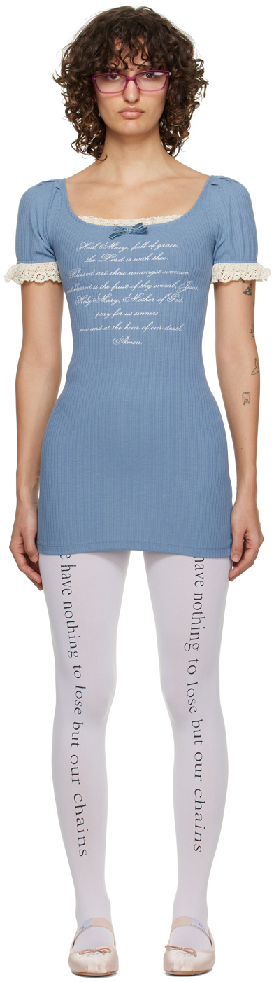 Praying Blue Hail Mary Minidress