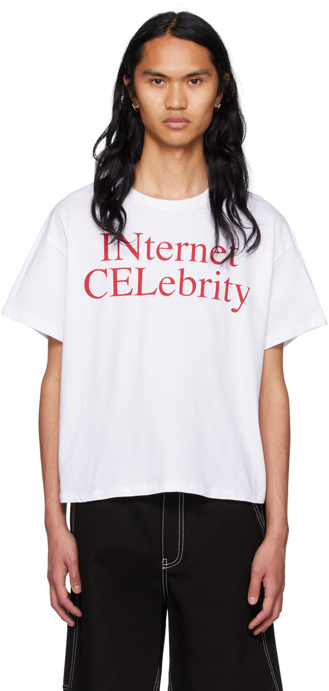 Praying White 'internet Celebrity' T-shirt In Grey