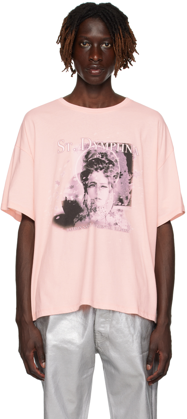 Praying Pink St Dymphna T-shirt