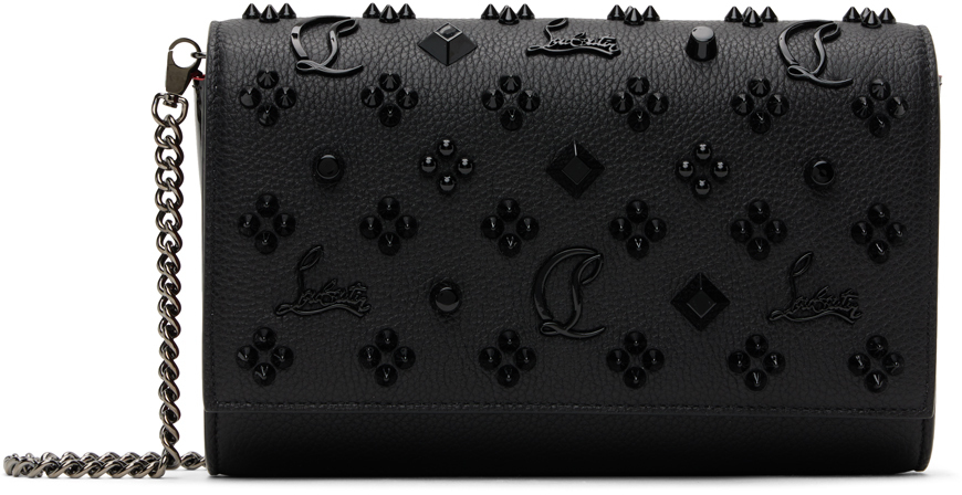 Christian Louboutin Paloma Leather Clutch Bag In Ink