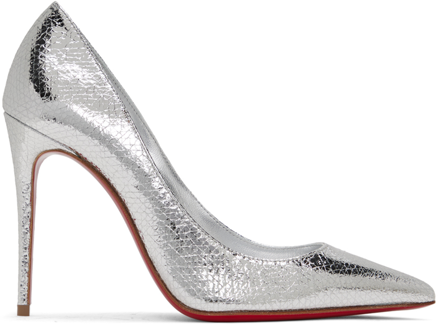 Ingeniører elektronisk Specialitet Christian Louboutin: Silver Kate 100 Heels | SSENSE