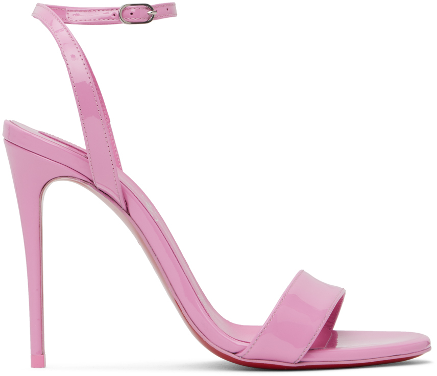 Christian Louboutin: Pink Loubigirl Heeled Sandals | SSENSE