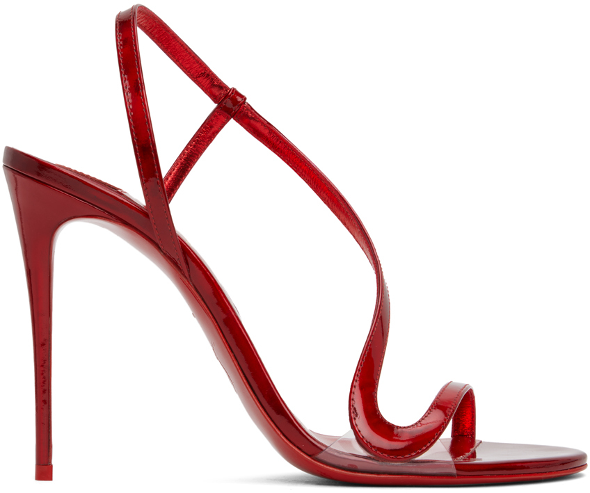 Christian Louboutin Rosalie Patent Leather Sandals 100 - Red - 37.5