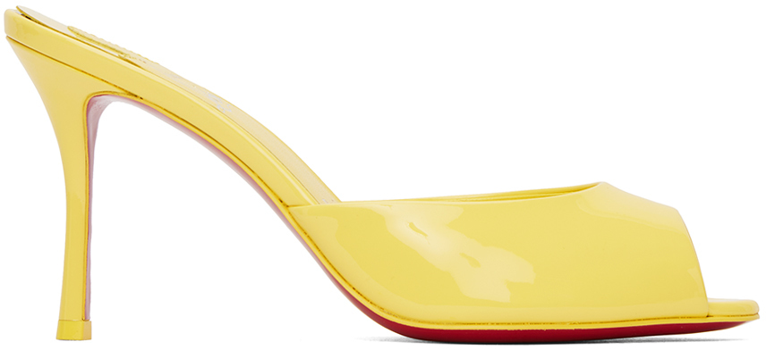 Shop Christian Louboutin Yellow Me Dolly Heeled Sandals In Y298 Piou Piou/lin P