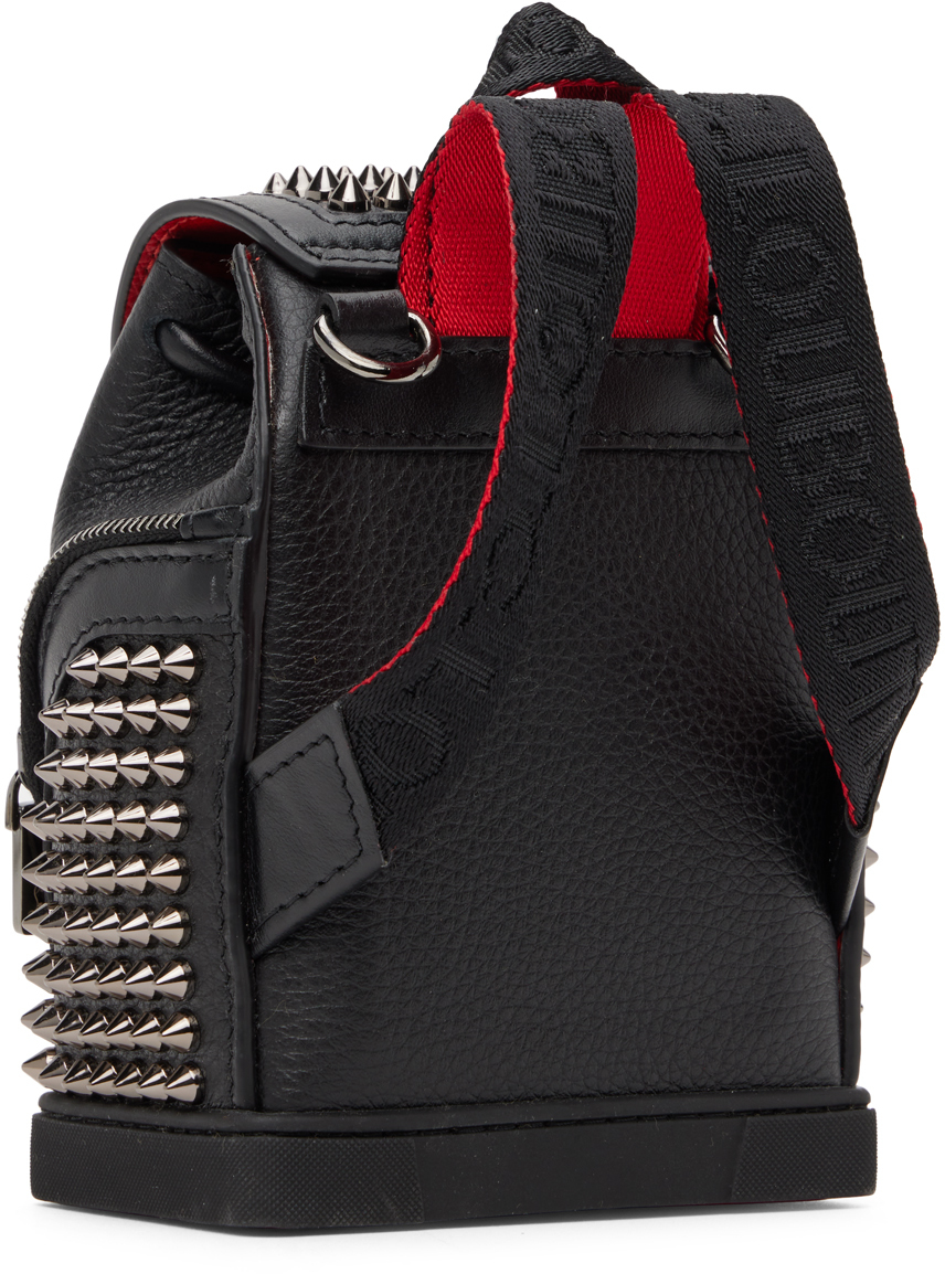 Christian Louboutin Black/Red Croc Embossed Leather and Rubber Explorafunk  Backpack Christian Louboutin