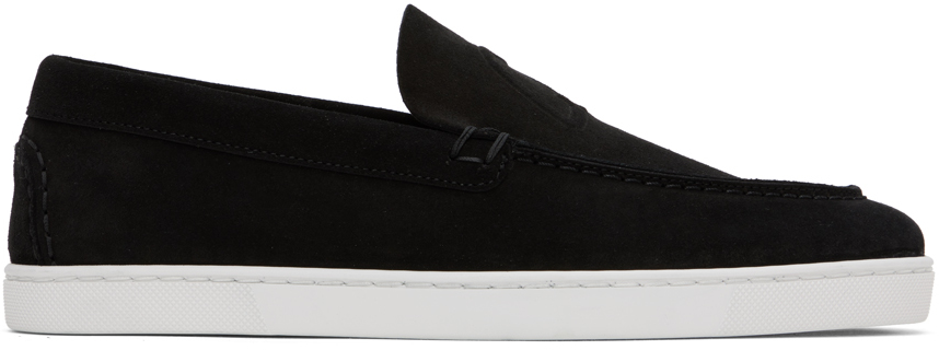 Christian Louboutin Black Varsiboat Sneakers In Bk01 Black