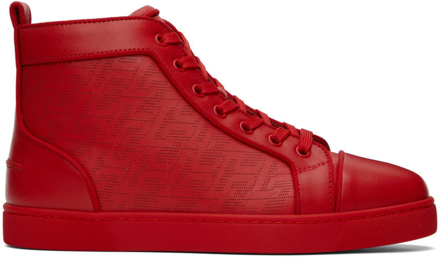 Christian Louboutin Red Louis Orlato Sneakers In Loubi