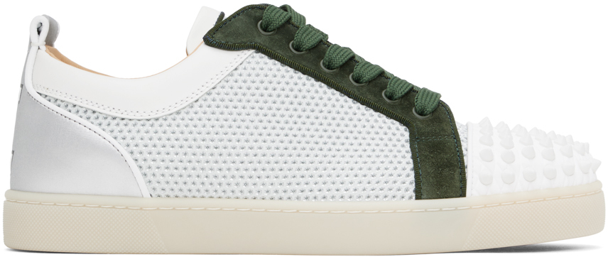 Christian Louboutin Green & Off-white Varsijunior Sneakers In Version Multi
