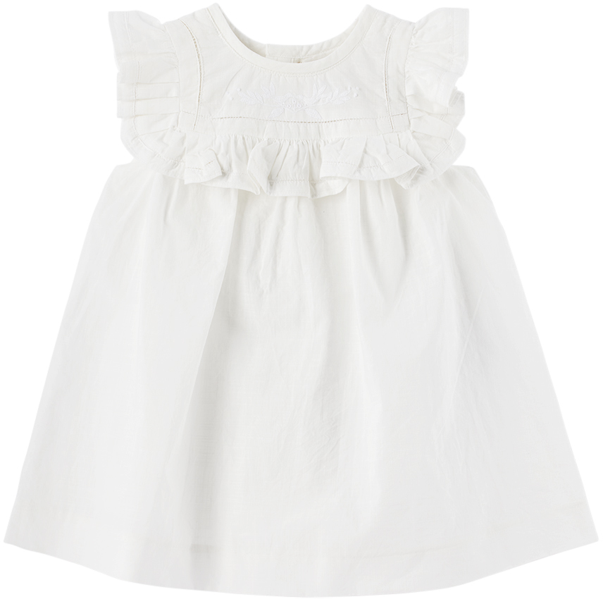 Baby White Ciara Dress by Bonpoint | SSENSE UK