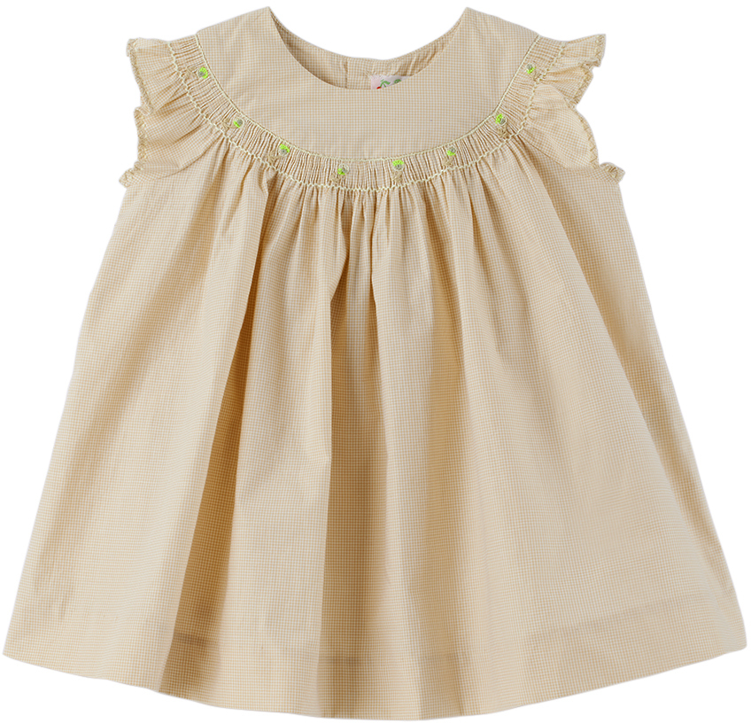 Burberry Baby Orange Monogram Print Dress & Bloomers