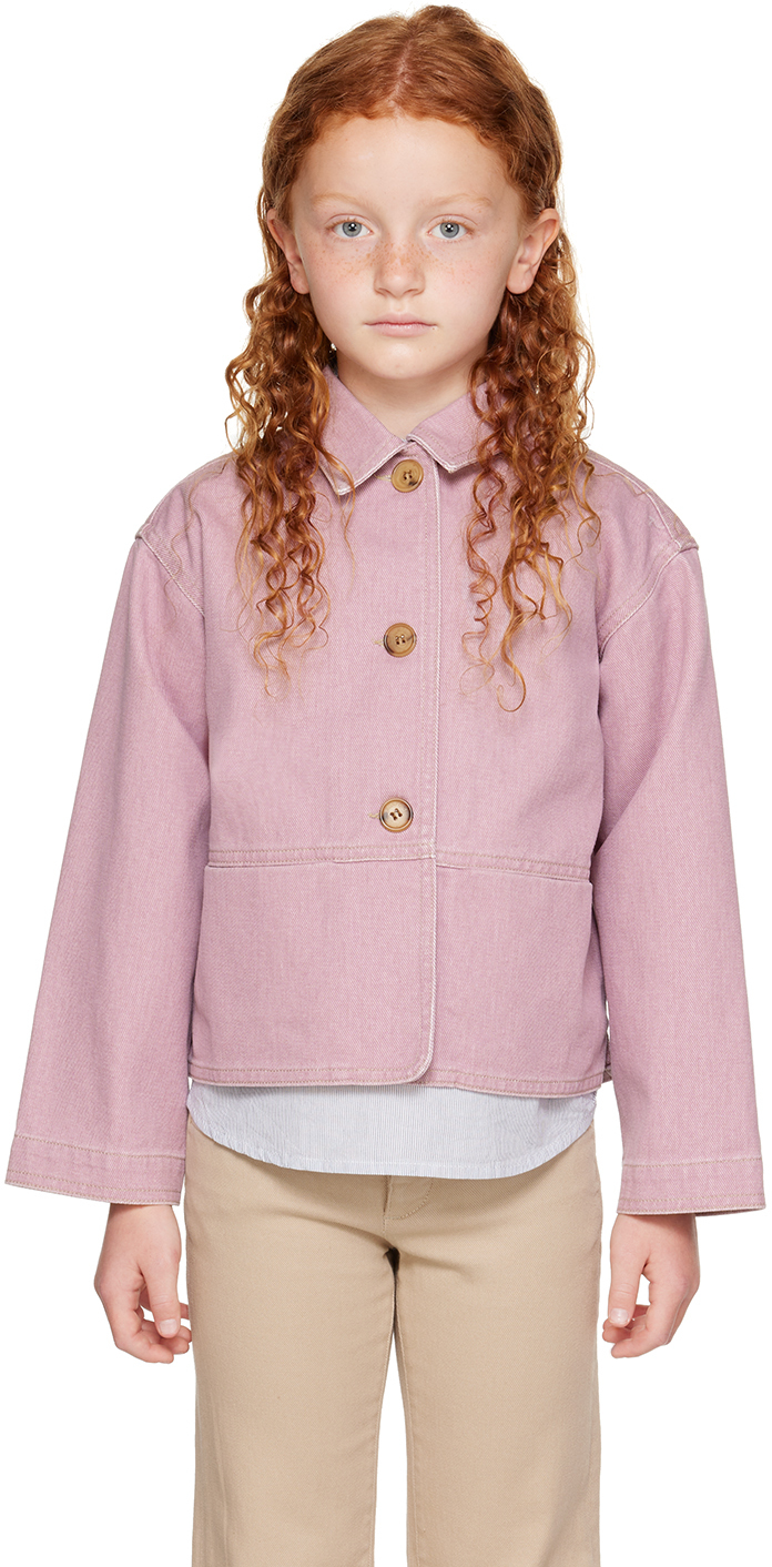 Kids pink 2024 denim jacket