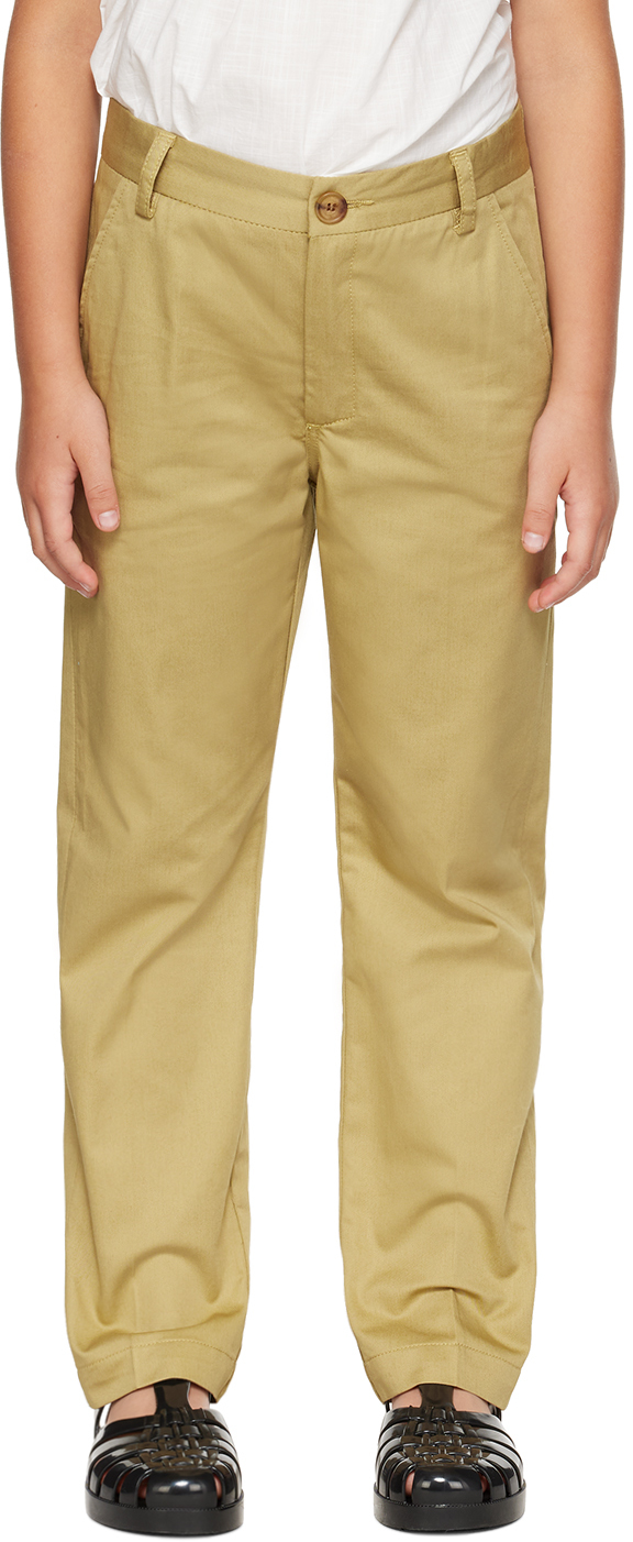 Bonpoint Kids Beige Clyde Trousers In Ficelle