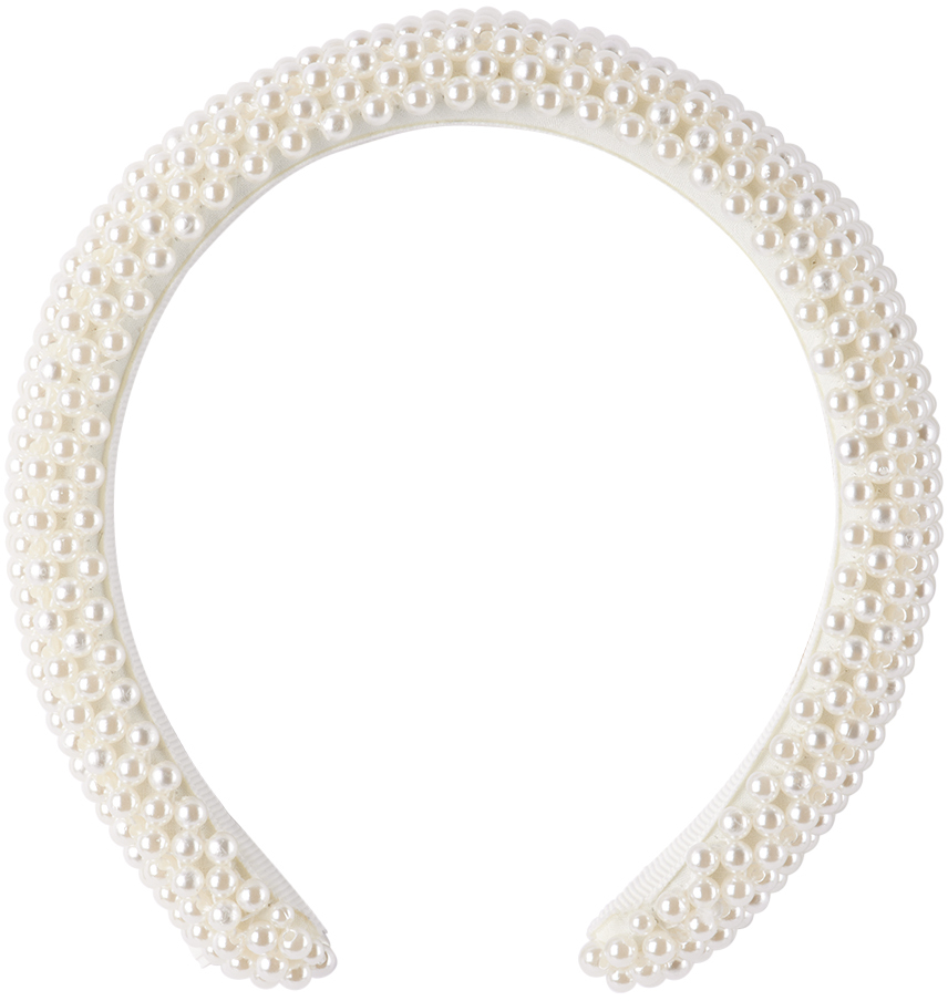 Bonpoint Pearl-emberllishment Headband In Offwhite
