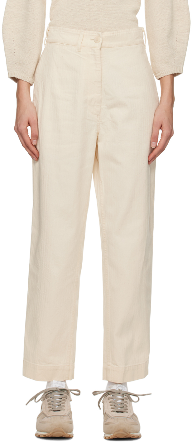 Nothing Written Off-white Kyle Trousers In Ivory