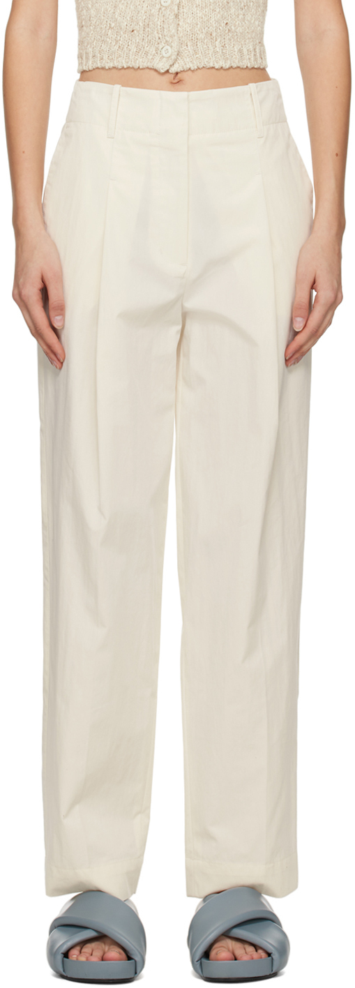 Nothing Written Off-white Mailo Trousers In Ivory