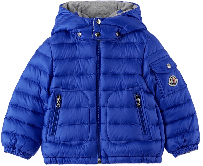 Baby Blue Lauros Down Jacket by Moncler Enfant | SSENSE Canada