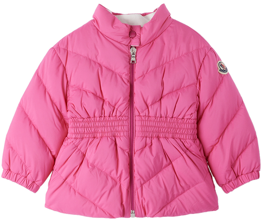 Baby Pink Aleen Down Jacket by Moncler Enfant | SSENSE Canada