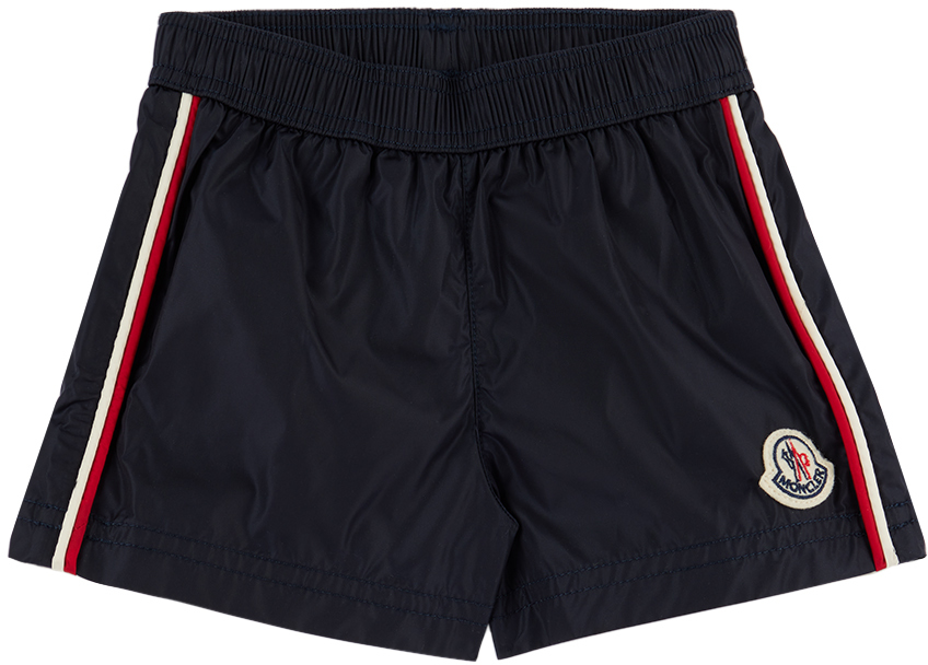 Bébé | Maillot de bain bleu à rayures par Moncler Enfant | SSENSE France