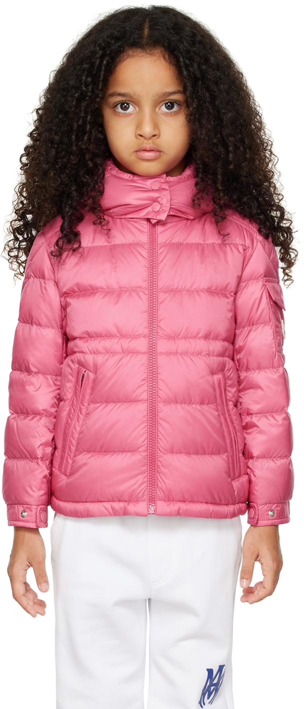 Kids Pink Dalles Down Jacket by Moncler Enfant | SSENSE