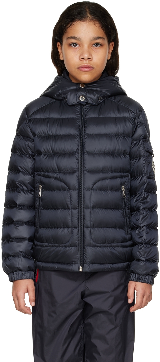 Moncler Enfant キッズ｜ネイビー Lauros ダウンジャケット | SSENSE 日本