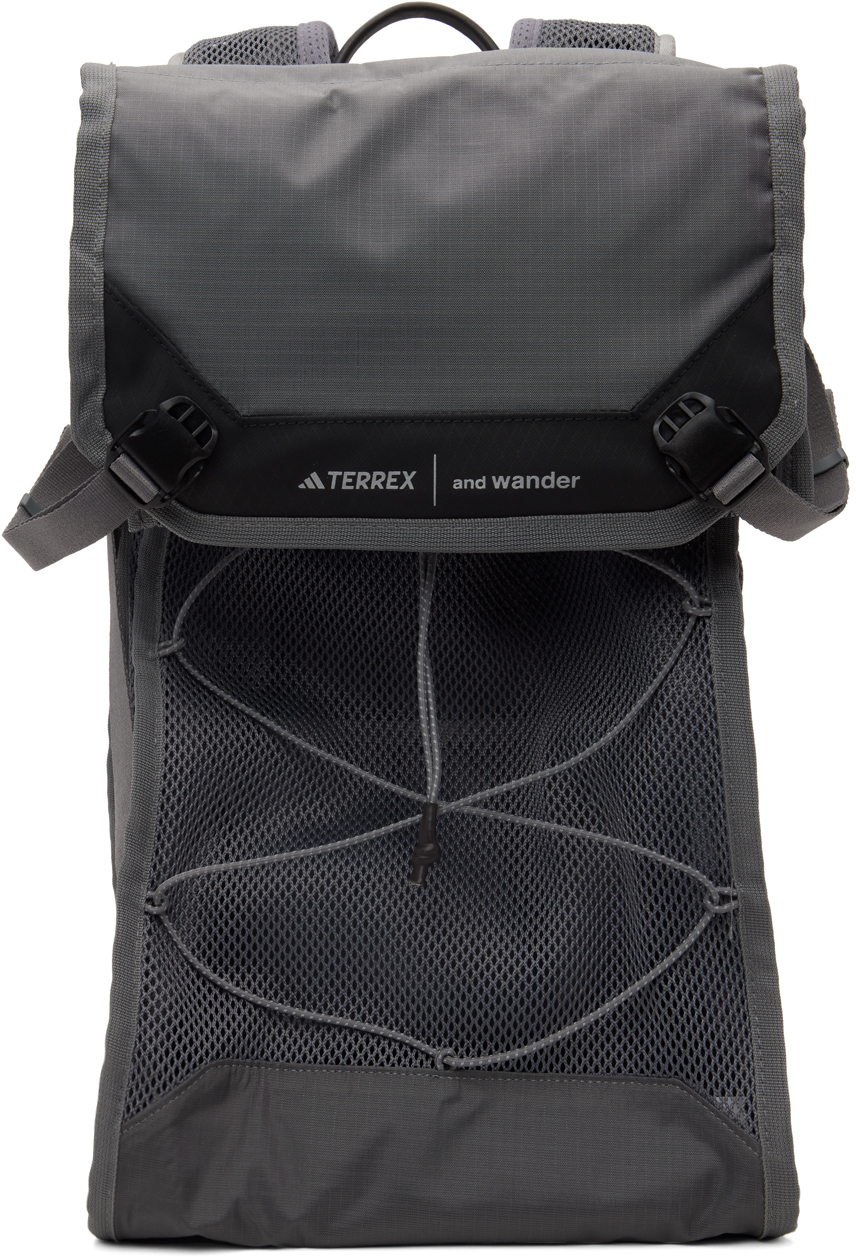 And Wander Gray Adidas Terrex Edition Aeroready Backpack In Grey Four
