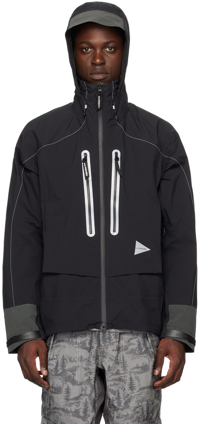 and wander: Black Rain Jacket | SSENSE