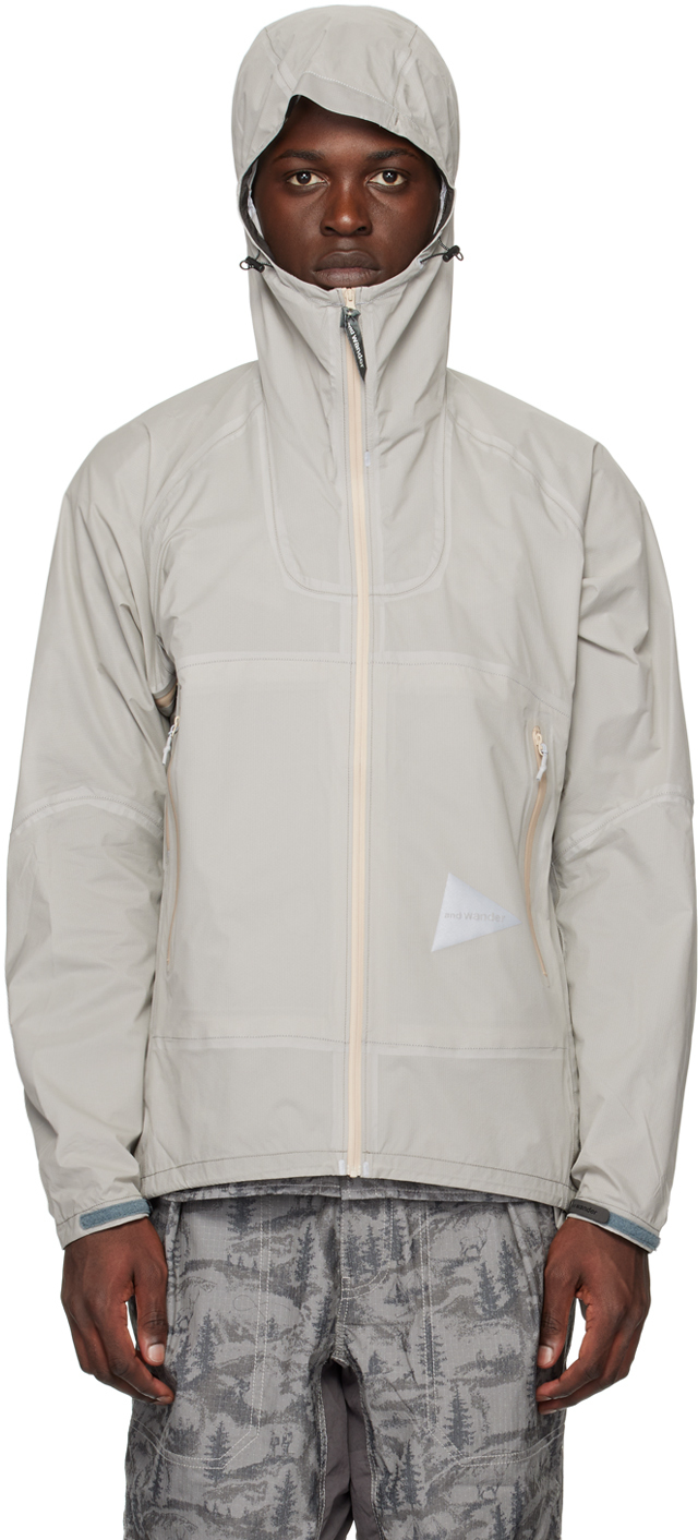 And Wander Gray 3l Ul Rain Jacket In Grey | ModeSens