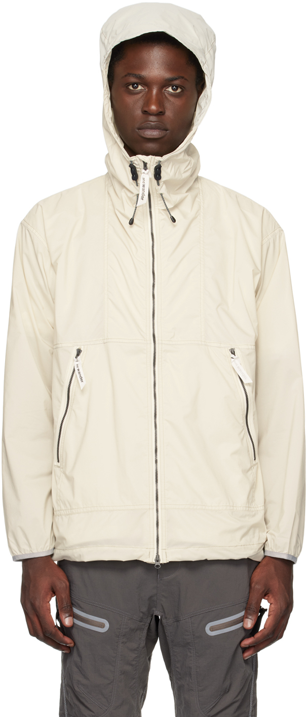 And Wander Off-white Wind Jacket