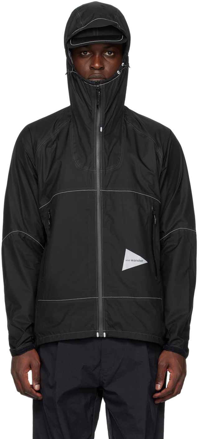 and wander Black 3L UL Rain Jacket | Smart Closet