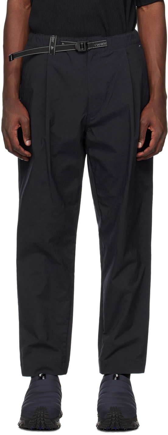 and wander Navy Tapered Trousers