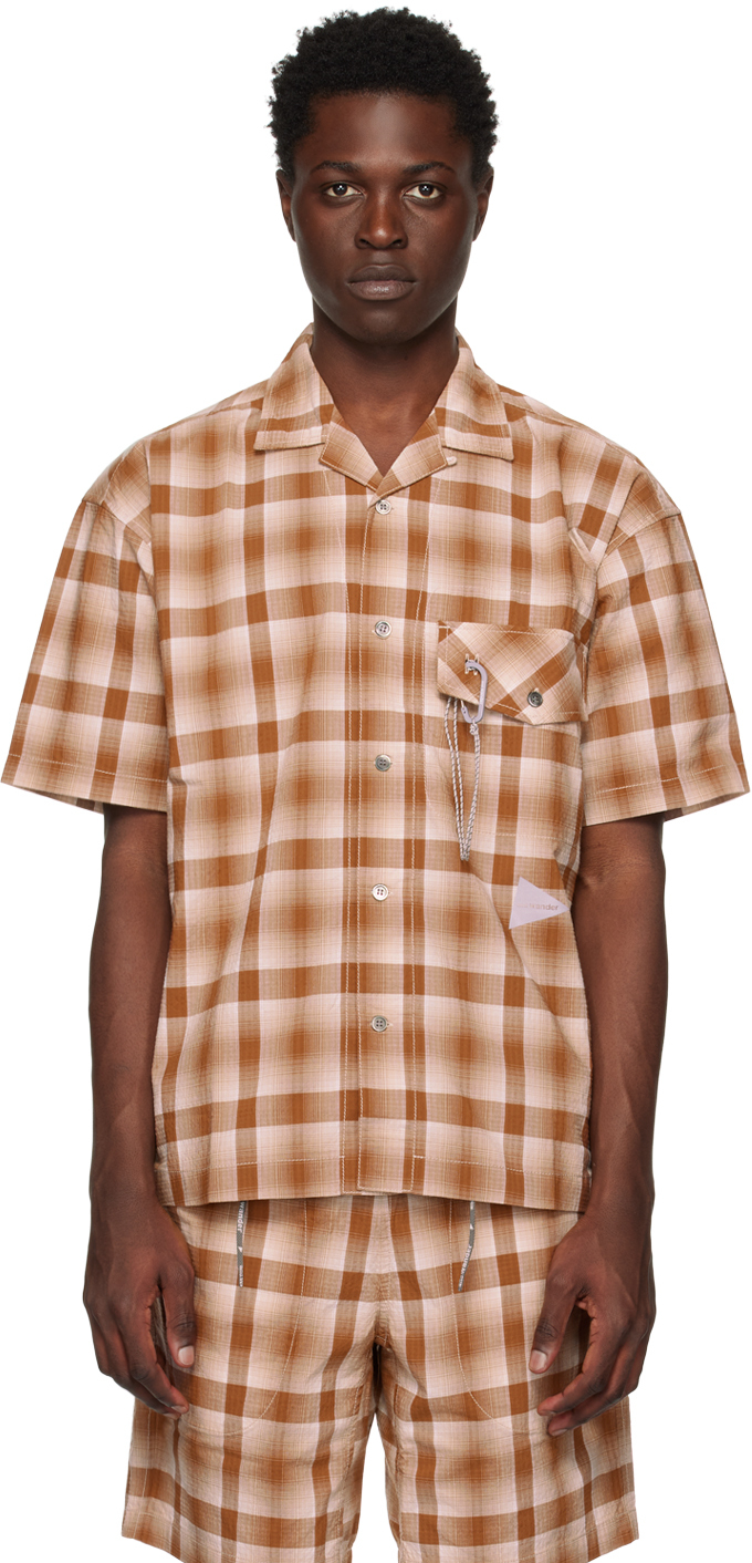 and wander Brown Check Shirt