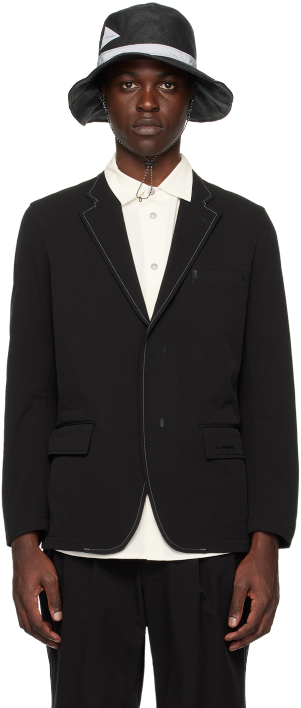 and wander: Black Plain Tailored Blazer | SSENSE