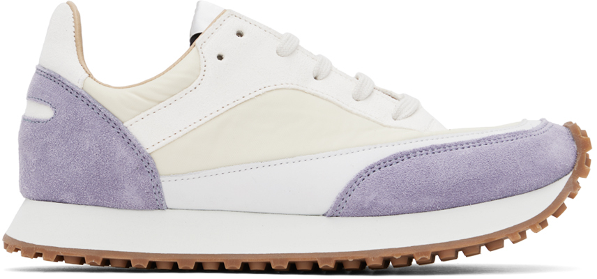 White & Purple Tempo Sneakers