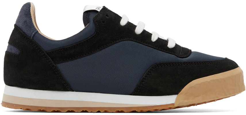 Spalwart Navy & Black Pitch Low Sneakers In Anthracite