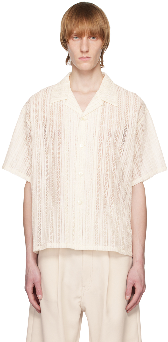 JieDa: Off-White Semi-Sheer Shirt | SSENSE