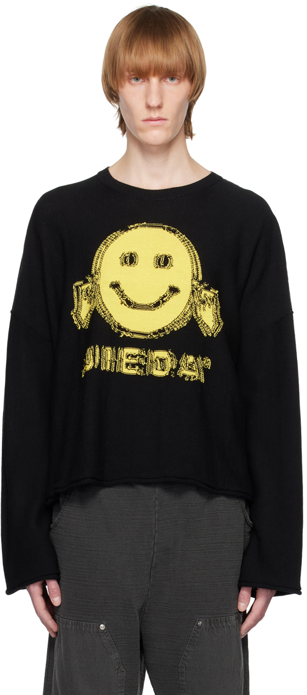 JieDa: Black Smile Over Sweater | SSENSE Canada