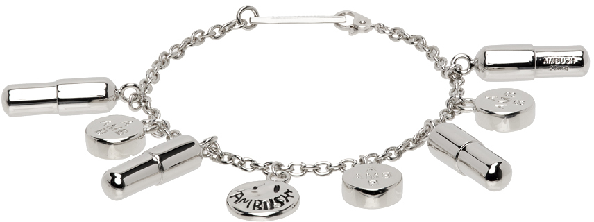 pill bracelet silver