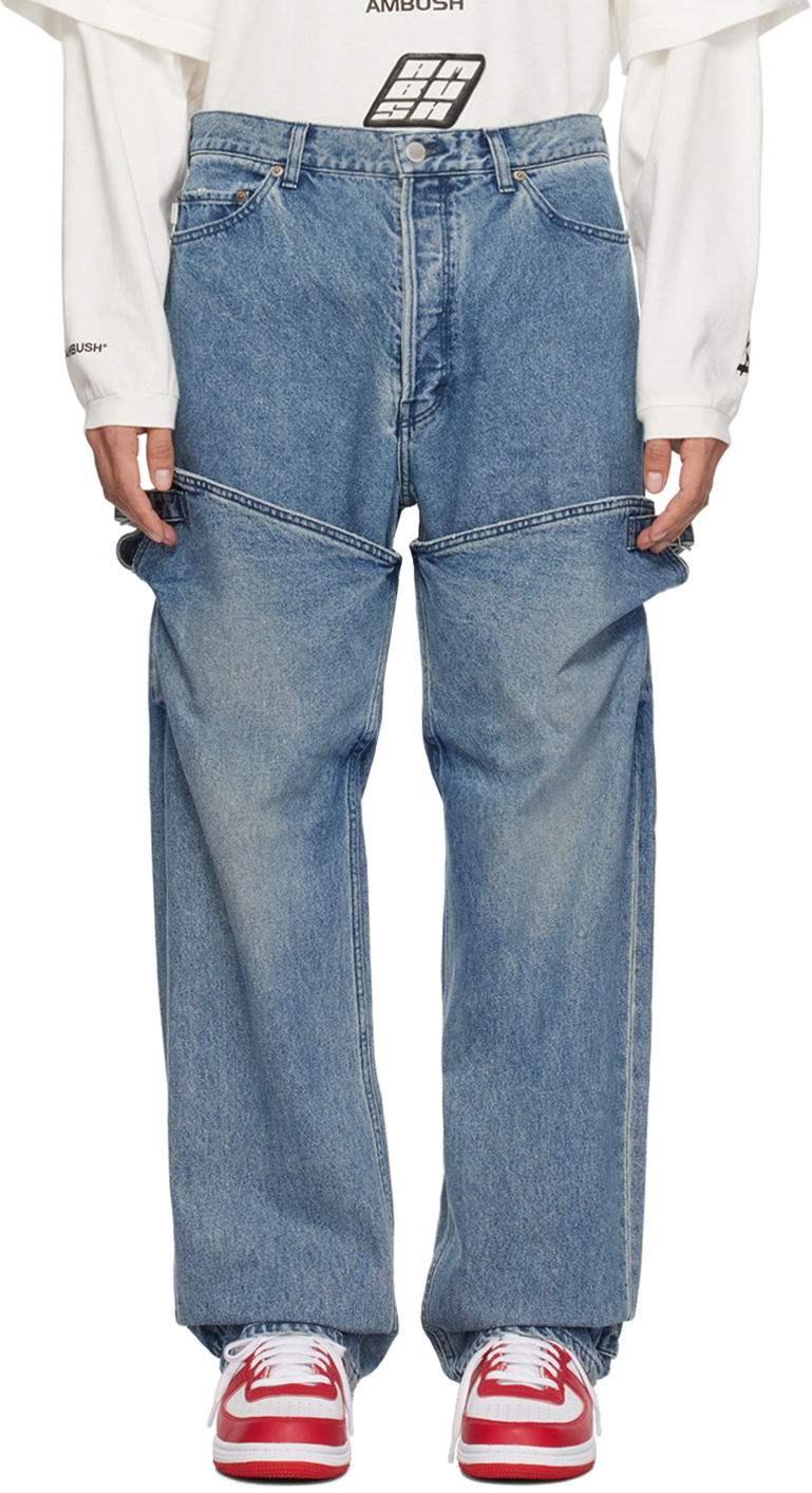 AMBUSH: Blue Layered Jeans | SSENSE