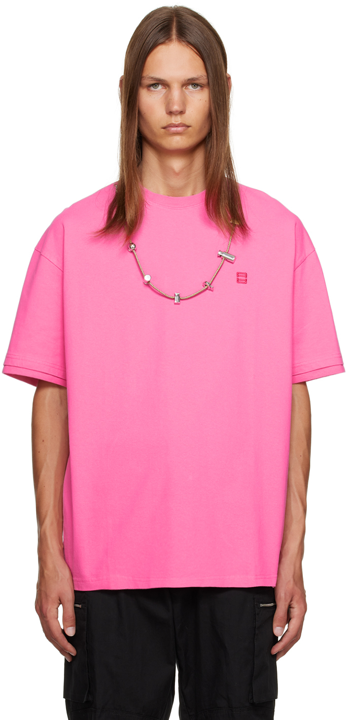 Shop Ambush Pink Embroidered T-shirt
